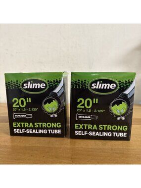 Lot of 2 Slime Self-Sealing 20" Tubes (20" x 1.5-2.125") Schrader Valve #30049